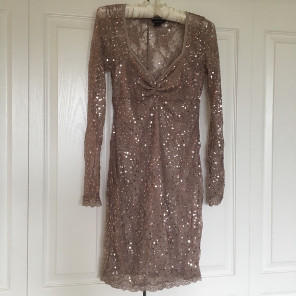 NWOT Moda International Sequin Sweater Dress - Picture 2 of 3